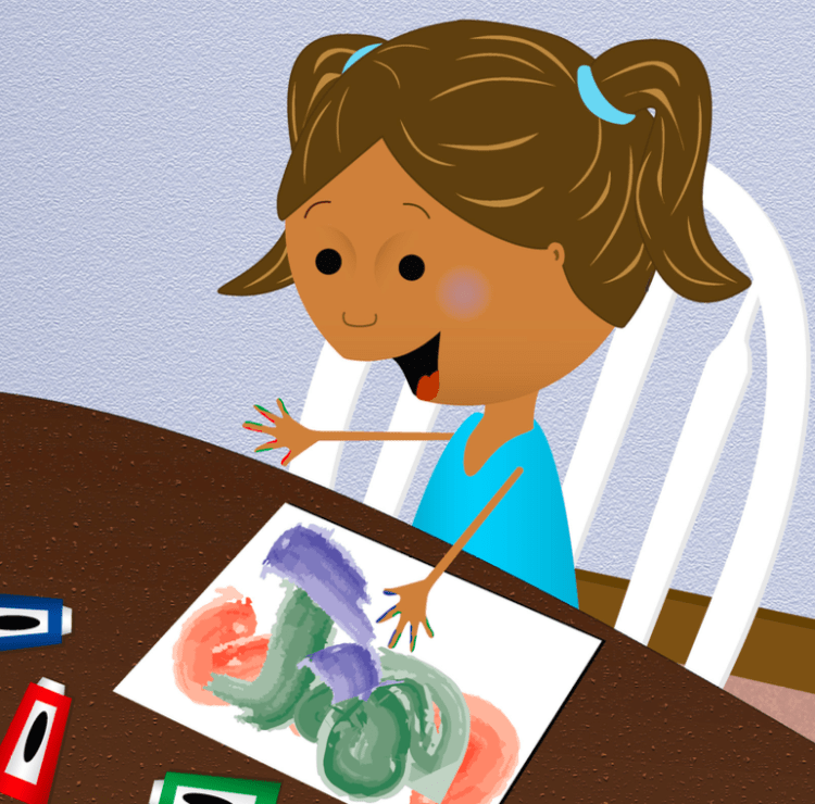 illustration of girl character Amara